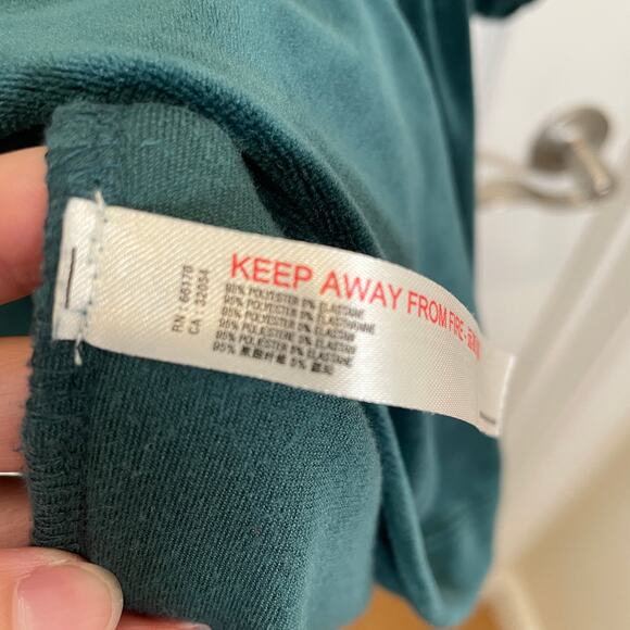 Anthropologie Saturday Sunday Rosalind Velvet Tunic Dress Teal Green Pockets S - Picture 5 of 7